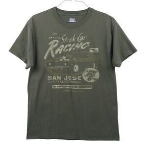 Stock Car Racing Car Graphic T-Shirt San Jose Retro Hanes Beefy Size Medium